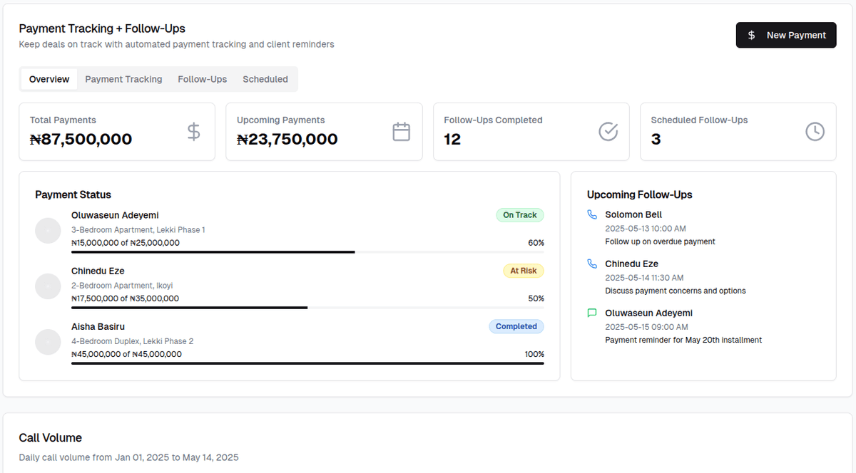 Payment tracking and follow-up system